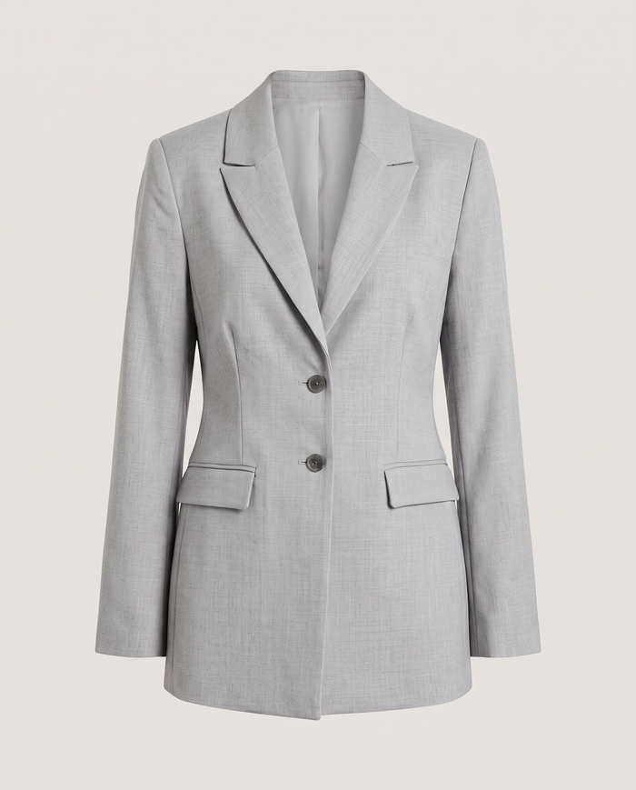 Single-Breasted Blazer in Grey
