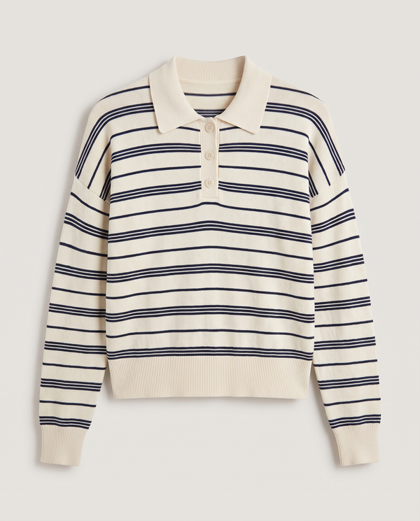 Striped Knit Polo
