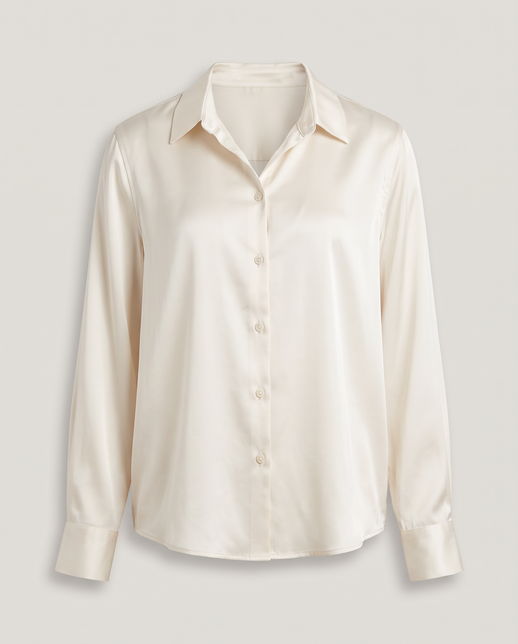 Satin Shirt in Ivory