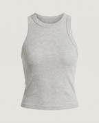 Ribbed Tank in Grey Melange