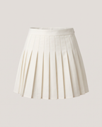 Pleated Mini Skirt in Ecru