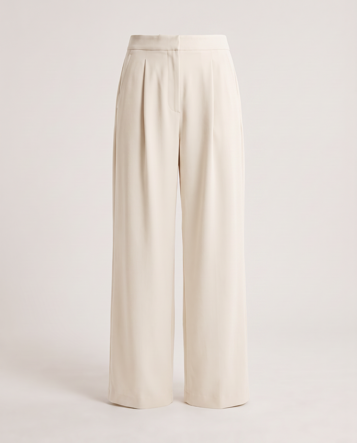 Wide-Leg Trousers in Ecru