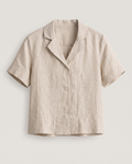 Linen Camp Shirt in Natural