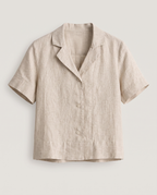 Linen Camp Shirt in Natural