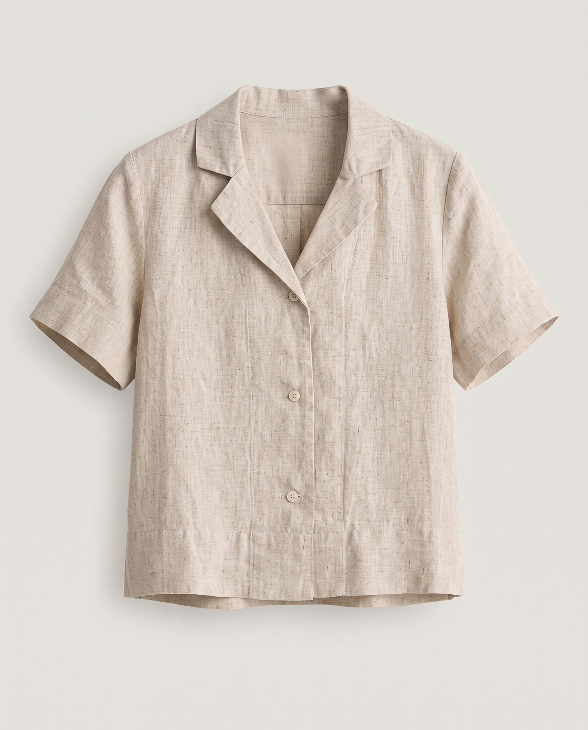 Linen Camp Shirt in Natural