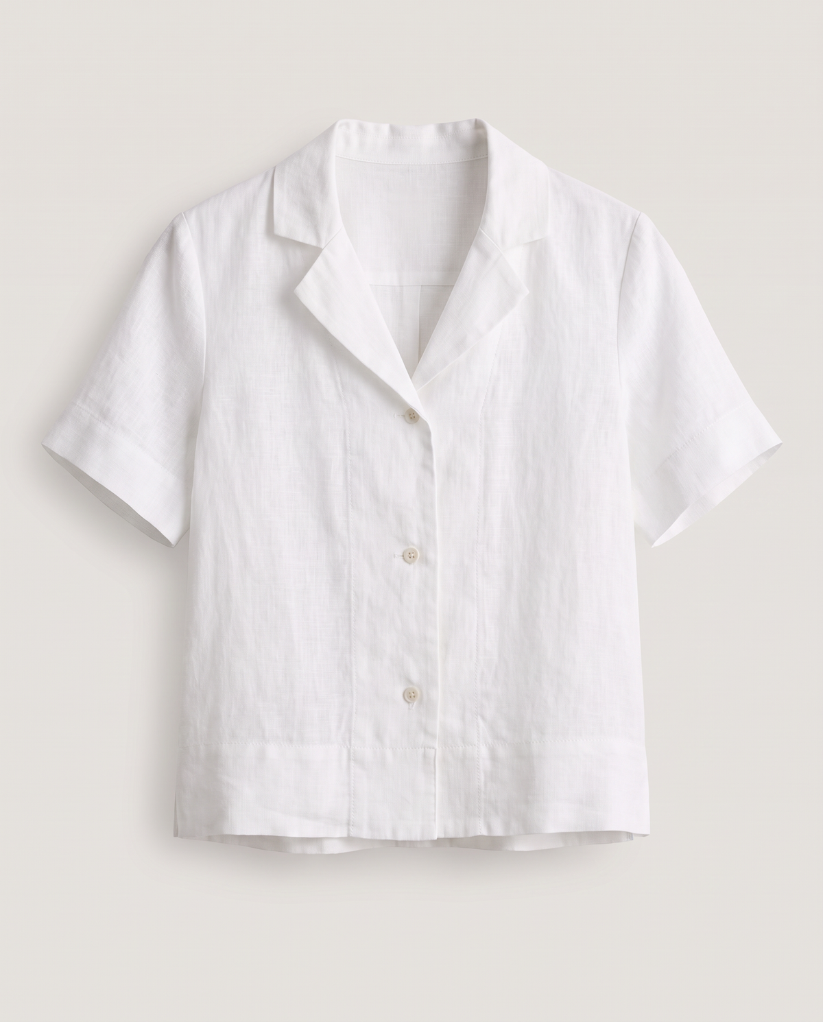 Linen Camp Shirt in White