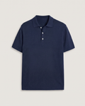 Cotton Polo in Navy