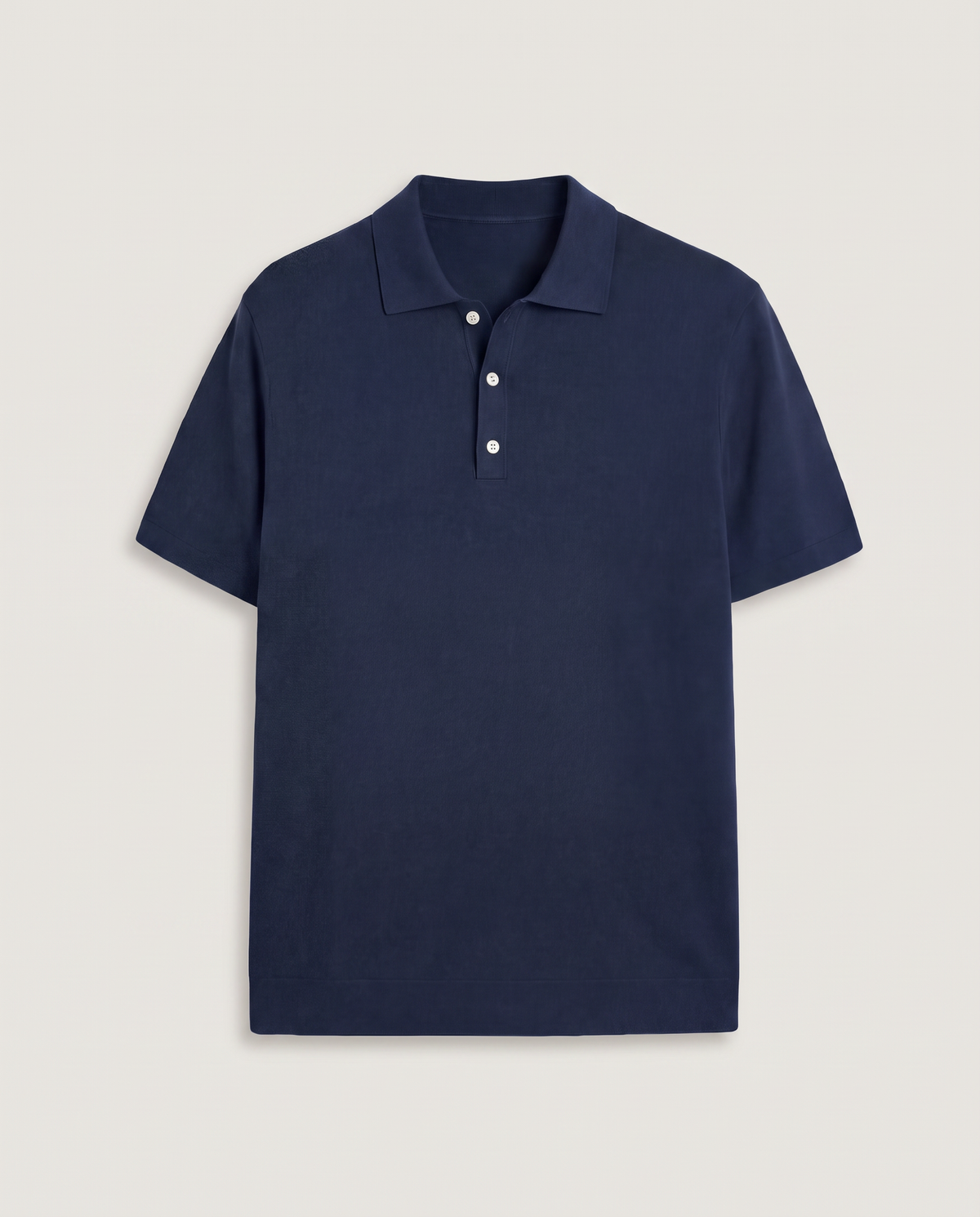 Cotton Polo in Navy