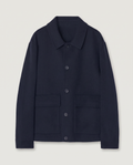 Wool Overshirt in Navy