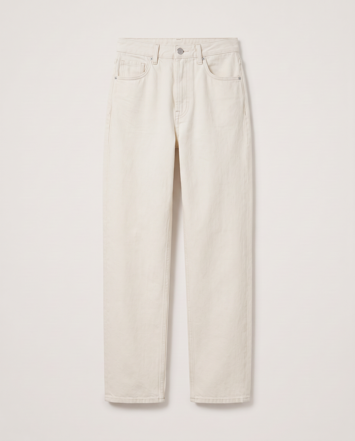 Straight-Leg Jeans in Ecru