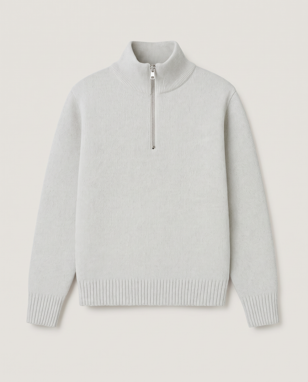 Half-Zip Knit in Grey