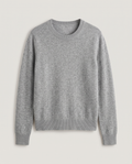 Cashmere Crew Sweater in Grey Melange