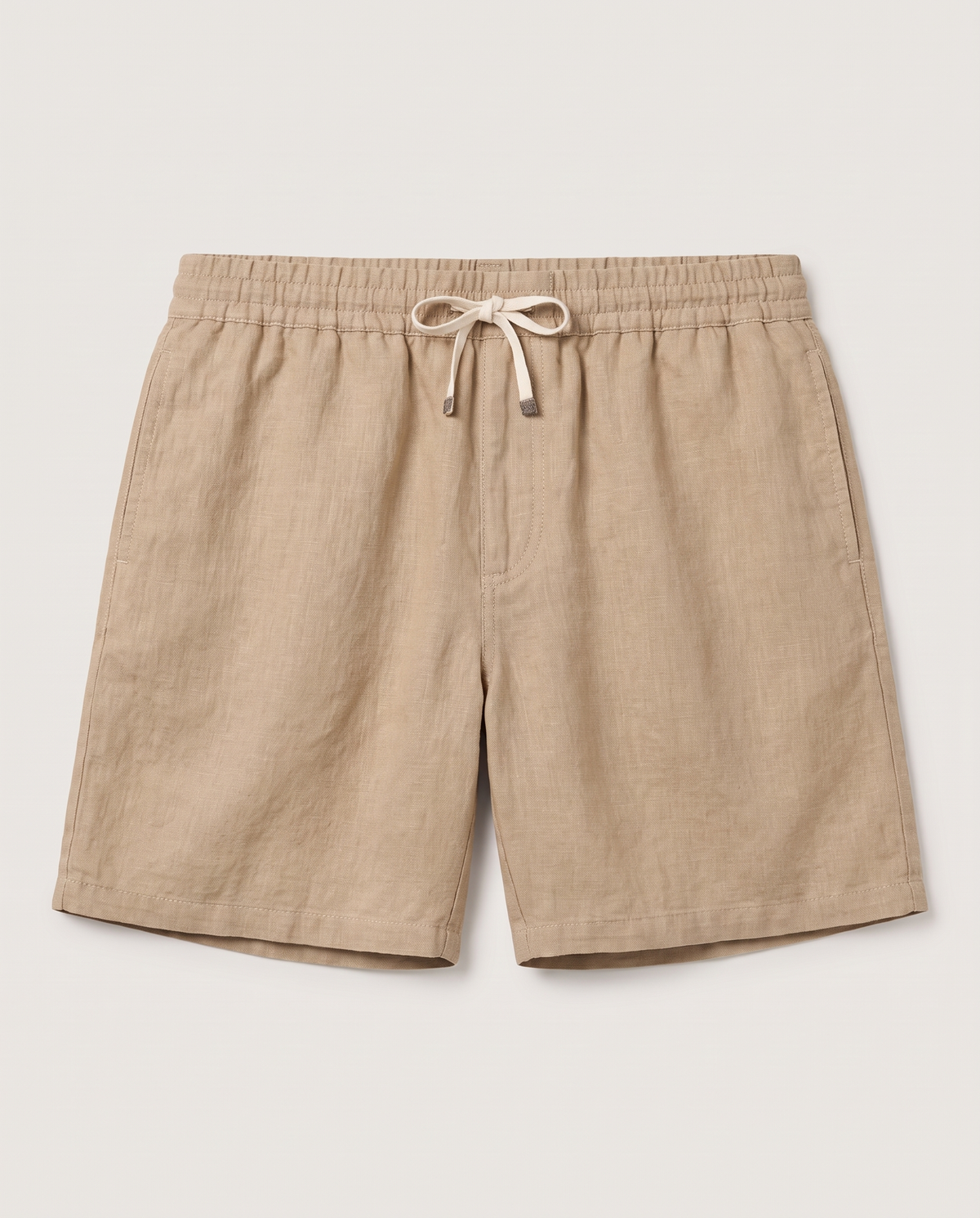Linen Shorts in Beige