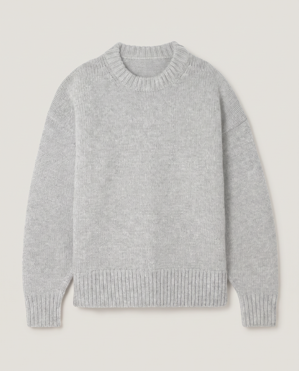 Chunky Crew Knit in Grey