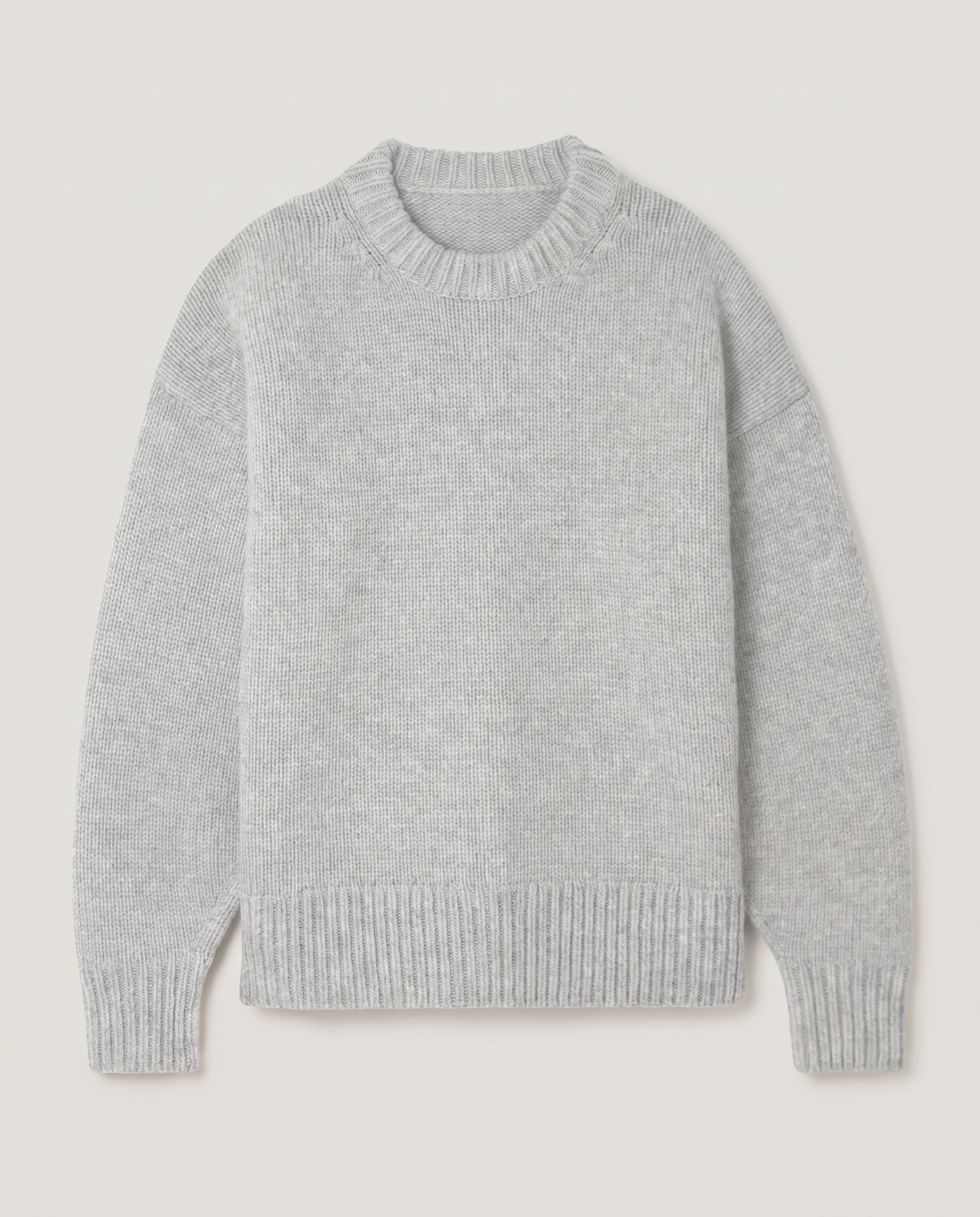 Chunky Crew Knit in Grey