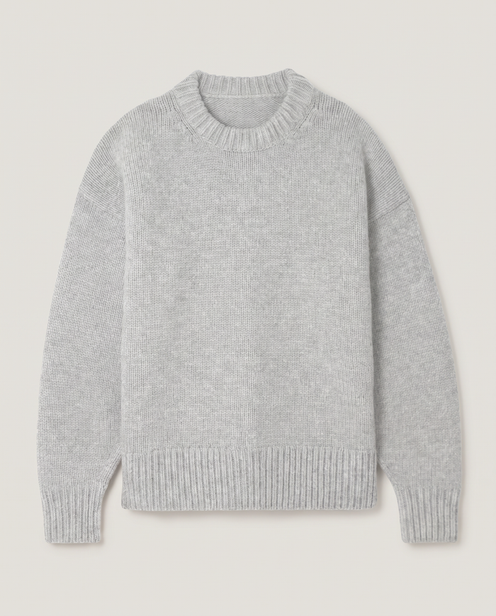 Chunky Crew Knit in Grey