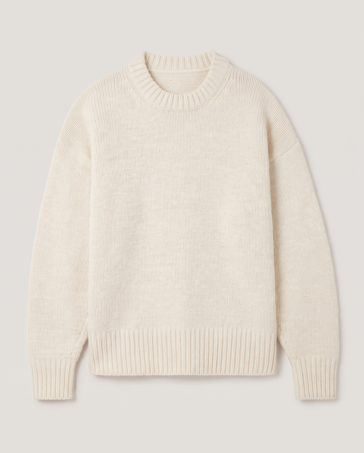Chunky Crew Knit in Ecru