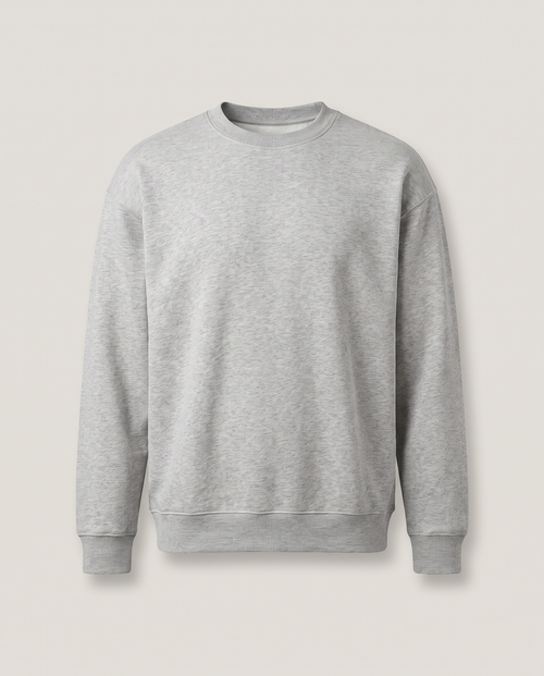 Crewneck Sweatshirt in Grey Melange