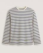 Breton Long Sleeve in Navy/Ecru Stripe