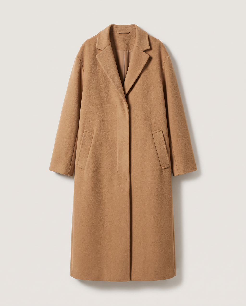 Wool Overcoat in Camel