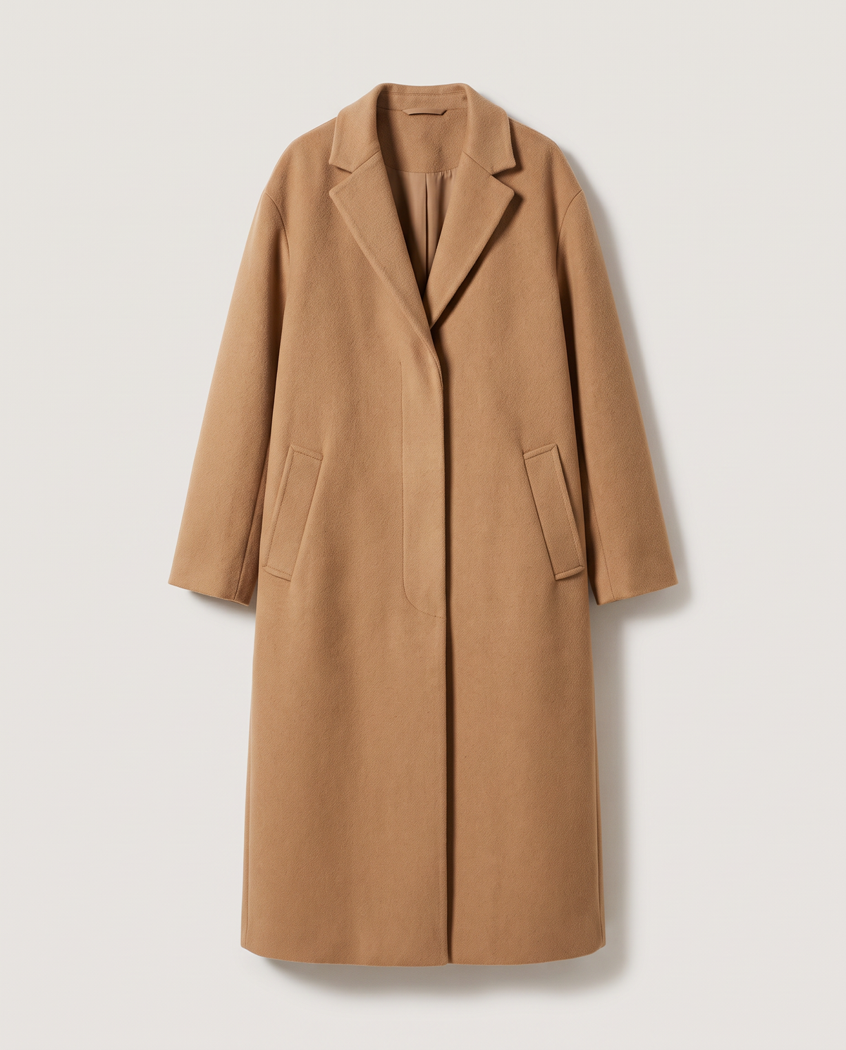 Wool Overcoat in Camel