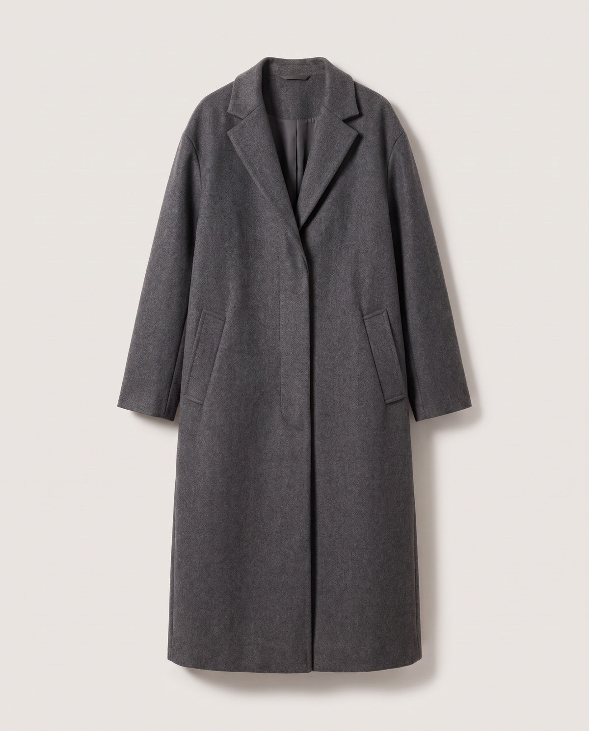 Wool Overcoat in Charcoal