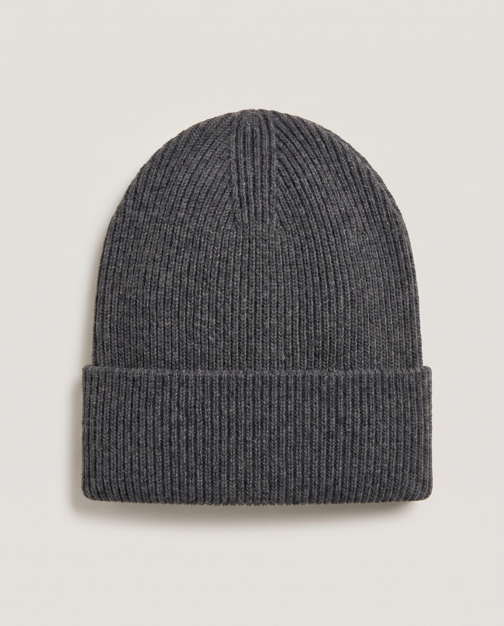 Ribbed Beanie in Charcoal