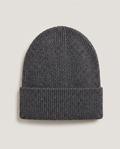 Ribbed Beanie in Charcoal