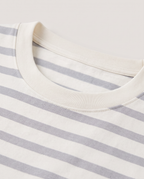 Striped T-Shirt in Grey/Ecru Stripe, detail