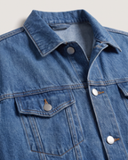 Denim Jacket in Mid Wash, detail