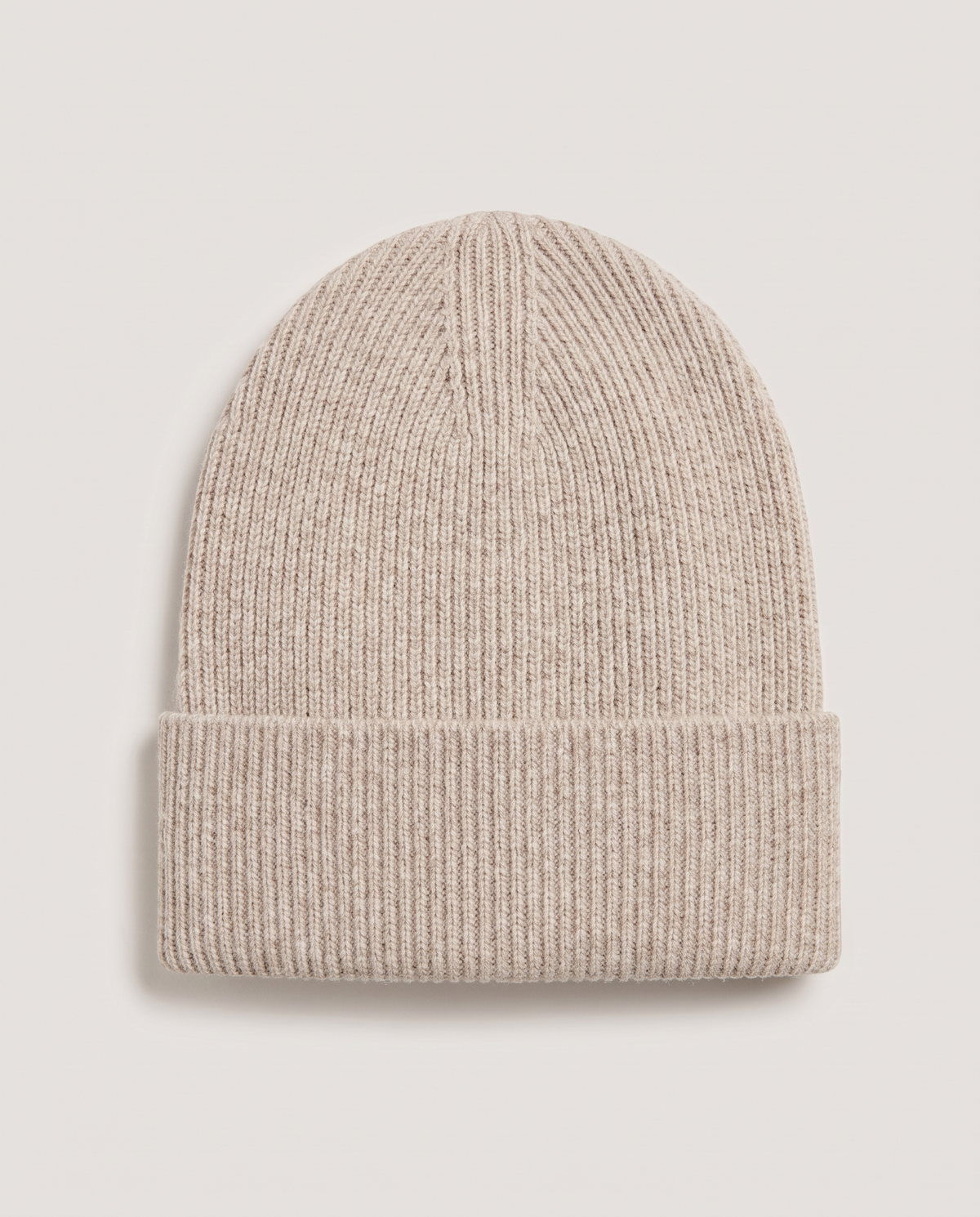 Ribbed Beanie in Oat